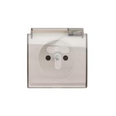 Simon Classic Pokrywa hermetyczna gniazda pojedynczego z/u IP44 z klapką dymną biała MGZ1BP/11a WMCW-P6z111-1013