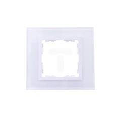 Simon 82 Ramka pojedyncza szklana/ ramka pośrednia biała 82617-30 TSI-82617-30