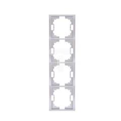 Simon Classic Ramka poczwórna pionowa aluminium metalizowane MR4P/26 WMYZ-0141XX-D012