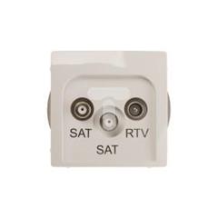 Simon Basic Gniazdo antenowe SAT/SAT/RTV końcowe białe BMZAR+SAT3.1-P2.01/11 WMUA-03019z-1011