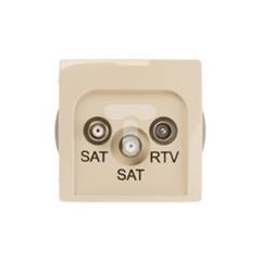Simon Basic Gniazdo antenowe SAT/SAT/RTV końcowe beżowe BMZAR+SAT3.1-P2.01/12 WMUA-03019z-9011