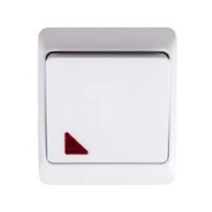 Hermes Łącznik schodowy hermetyczny IP44 z podświetleniem biały 0341-02