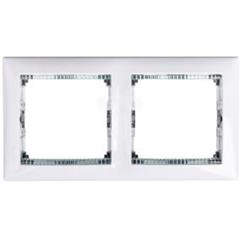 VALENA Ramka podwójna pozioma biała 774462