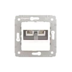 CARIVA Gniazdo telefoniczne podwójne RJ11 białe 773639