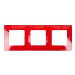 NILOE Ramka potrójna uniwersalna czerwona 665023