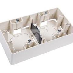 NILOE Puszka natynkowa podwójna kremowa 664899