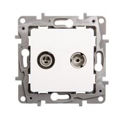 NILOE Gniazdo antenowe biały RTV przelotowe 14dB 664561