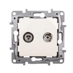 NILOE Gniazdo antenowe RTV przelotowe kremowe 664661