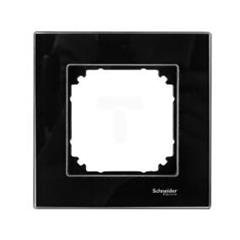 Merten System M Ramka pojedyncza szklana onyks czarny MTN404103