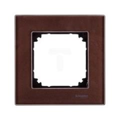 Merten System M Ramka pojedyncza szklana mahoniowy brąz MTN4010-3215
