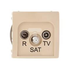Simon Basic Gniazdo antenowe RD/TV/SAT przelotowe beżowe BMZAR-SAT10/P.01/12 WMUA-02018z-9011