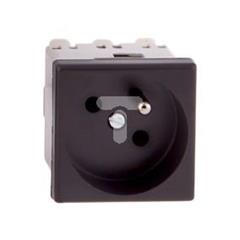 Simon Connect Gniazdo K45 pojedyncze z/u 16A IP20 szary grafit K22/14 TSC-K22-14