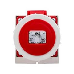 Gniazdo stałe 4P 16A 400V czerwone IP67 bez dławika 1142-6