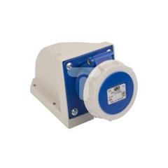 Gniazdo stałe 3P 16A 230V niebieskie IP67 bez dławika 1132-6