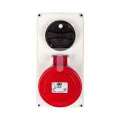 Zestaw instalacyjny z gniazdem 16A 5P (0-1) czerwony 6115-6