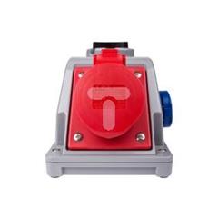 Zestaw instalacyjny z gniazdem 16A 5P (L-0-P) czerwony 960615411W