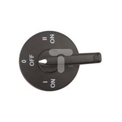 Pokrętło drzwiowe czarne I-0-II z blokadą PRP30\W01