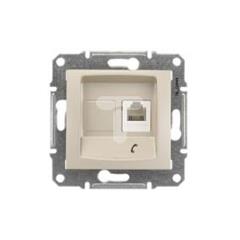 Sedna Gniazdo telefoniczne pojedyncze RJ11 satynowe SDN4101168