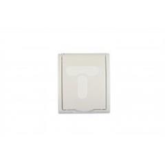 Simon Aquarius Gniazdo hermetyczne pojedyncze z/u 16A IP54 z klapką pełną białe AQGZ1/11 WMQW-30110x-1011