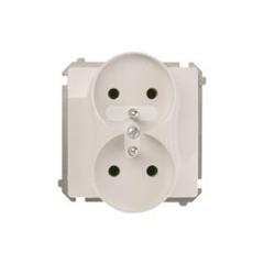Simon Basic Gniazdo podwójne z/u 16A IP20 białe BMGZ2M.01/11 WMUW-00210M-1011
