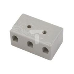 Złączka gwintowa porcelanowa 6mm2 3-tory biała ZPA 3-6A 44443516