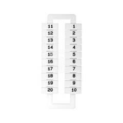 Oznacznik do złączek szynowych 2,5-70mm2 /1-20/ biały 43192 (20szt.)