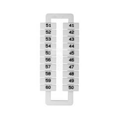 Oznacznik do złączek szynowych 2,5-70mm2 /41-60/ biały 43192 (20szt.)