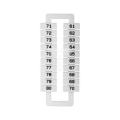 Oznacznik do złączek szynowych 2,5-70mm2 /61-80/ biały 43192 (20szt.)
