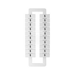Oznacznik do złączek szynowych 2,5-70mm2 /1/ biały 43192 (20szt.)