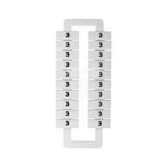 Oznacznik do złączek szynowych 2,5-70mm2 /3/ biały 43192 (20szt.)