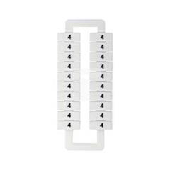 Oznacznik do złączek szynowych 2,5-70mm2 /4/ biały 43192 (20szt.)