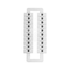 Oznacznik do złączek szynowych 2,5-70mm2 /9/ biały 43192 (20szt.)