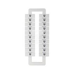 Oznacznik do złączek szynowych 2,5-70mm2 /U/ biały 43192 (20szt.)