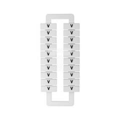 Oznacznik do złączek szynowych 2,5-70mm2 /V/ biały 43192 (20szt.)
