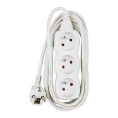 Przedłużacz 3m 3-gniazda z/u biały Emos P0313
