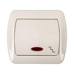 Simon Akord Łącznik schodowy z podświetleniem beżowy AW6L/12 WMAL-461xxx-9012