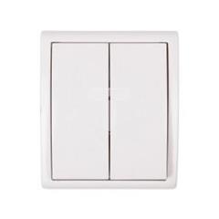 Simon Aquarius Łącznik hermetyczny schodowy podwójny IP54 z podświetleniem biały AQW6/2L/11 WMQL-3612xx-1011