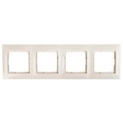 Simon 54 Premium Ramka poczwórna uniwersalna kremowa DR4/41 WMDZ-0140xx-041