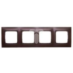 Simon 54 Premium Ramka poczwórna uniwersalna brąz mat DRK4/46 WMDZ-0140xK-046