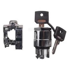 Przełącznik 2 położeniowy klucz 22mm czarny 1Z bez samopowrotu XB4BG41