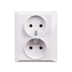 Optima Gnizado podwójne z/u 16A IP20 białe 12002502