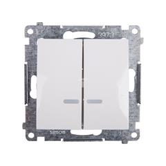 Simon 54 Łącznik hermetyczny świecznikowy IP44 z podświetleniem biały DW5BL.01/11 WMDL-551xxx-011