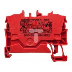 Złączka szynowa 2-przewodowa 2,5mm2 czerwona 2002-1203 TOPJOBS 