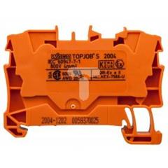 Złączka szynowa 2-przewodowa 4mm2 pomarańczowa 2004-1202 TOPJOBS