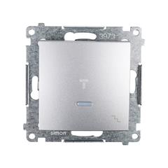 Simon 54 Łącznik schodowy z podświetleniem srebrny mat IP20 DW6L.01/43 WMDL-061xxx-043