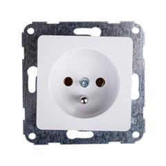 Optima Gniazdo pojedyncze z/u 16A IP20 białe 12000102