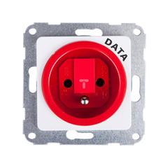 Optima Gniazdo pojedyncze z/u DATA z kluczem białe 12001702