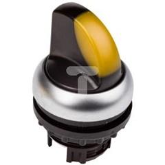 Napęd przełącznika 3 położeniowy żółty z podświetleniem bez samopowrotu M22-WRLK3-Y 216849