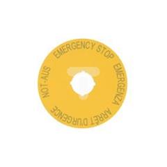 Tabliczka opisowa żółta okrągła fi90 EMERGENCY STOP M22-XAK1 216465