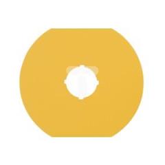 Tabliczka opisowa żółta okrągła fi90 bez nadruku M22-XAK 216464